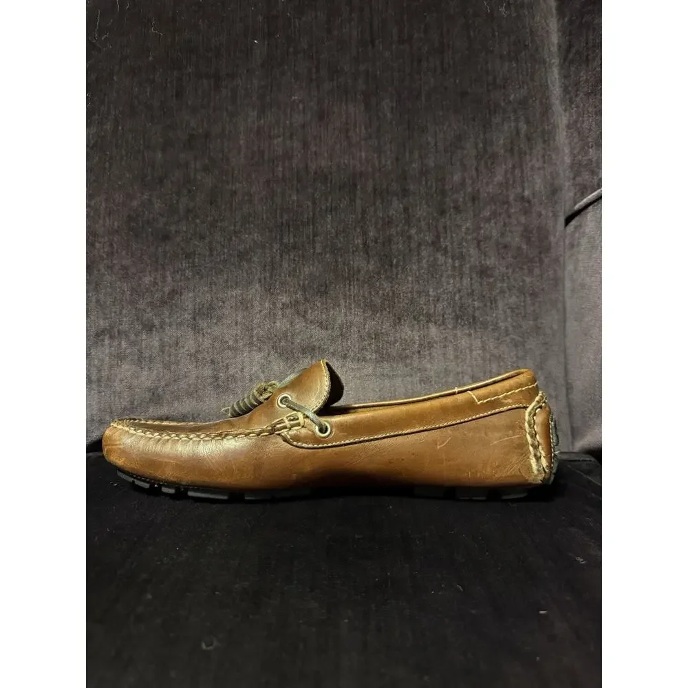 Bass Blakeman Men’s Brown Leather Loafers Size 9M Vibram Sole Made In Brazil